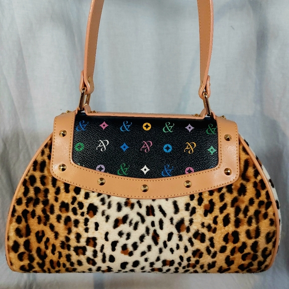 Unbranded designer inspired leopard print studded handbag, NWOT - Picture 1 of 10